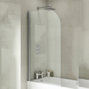 <span class=keywords><strong>Mampara</strong></span> de <span class=keywords><strong>Ducha</strong></span> Redonda Moderna sin Marco de 6 mm con Panel <span class=keywords><strong>Fijo</strong></span> y Cuadrante para Baño - Product Image 4