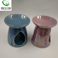 Brûleur de bougie à huile essentielle aromatique en céramique, brûleur de cire parfumée, chauffe-cire avec bougies chauffe-plat, vente en gros