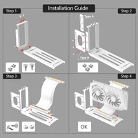 Support GPU Magnétique Ajustable Anti-Affaissement en Aluminium pour Boîtiers PC de Bureau – Kit de Montage Métallique