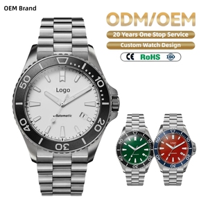 Logo personnalisé en usine montres <span class=keywords><strong>de</strong></span> luxe pour hommes mécaniques <span class=keywords><strong>de</strong></span> <span class=keywords><strong>plongée</strong></span> en acier inoxydable 316L 30ATM avec mouvement SW200-1 <span class=keywords><strong>suisse</strong></span> - Product Image 1