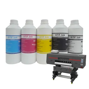 1000ml C M Y K W Printing Ink Dtf Textile Pigment White Ink For Dx5 4720 Dtf Film Printer