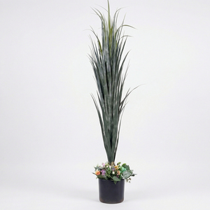 Plante artificielle décorative, herbe artificielle haute, plante en pot verte pour intérieur, décoration moderne pour la maison, le bureau, l'hôtel - Product Image 1