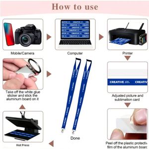 Heat Transfer Printed <b>Polyester</b> <b>Lanyard</b> for Work Permit ID Badge Office Name Neck Strap - Product Image 3