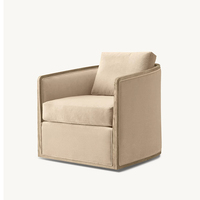 Fauteuil inclinable moderne de luxe en velours beige, avec cadre en bois massif, dossier tonneau, chaise club écologique rembourrée, chaise d'appoint
