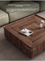 Table basse de salon minimaliste de style moderne du milieu du siècle, avec cadre en bois de noyer et base en métal