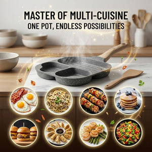 E-TOP Poê<span class=keywords><strong>le</strong></span> à œufs en aluminium économique, antiadhésive, avec compartiments, poê<span class=keywords><strong>le</strong></span> à crêpes avec poignée, <span class=keywords><strong>Padelle</strong></span> Sartenes Frigideira Antiaderente - Product Image 4