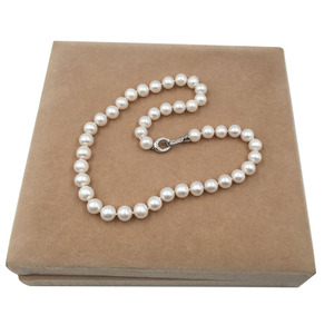 <span class=keywords><strong>Collana</strong></span> Girocollo di Perle d'Acqua Dolce Grado AA 9-11 MM, Lunghezza 14-24 Pollici <span class=keywords><strong>con</strong></span> Chiusura in Argento 925, Regalo per Donna, Bellezza Ispirata alla Natura - Product Image 4