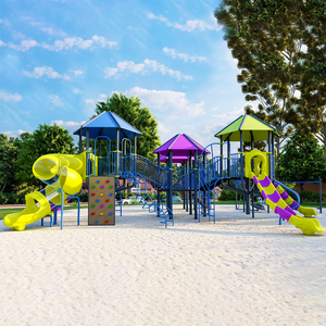 Unidad de Juego Multifuncional con Tobogán para Plazas Municipales, Parques Comunitarios y Resorts Familiares, Tobogán <span class=keywords><strong>Infantil</strong></span> para Exteriores - Product Image 1