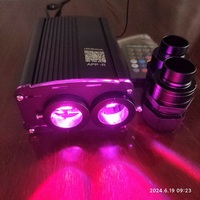 Module d'éclairage à fibre optique 32W à double trou, effet étoile scintillante RGBW, télécommande RF, contrôle par application pour éclairage d'étoiles à fibre optique pour toit de voiture
