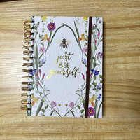 Carnets de Journal scolaire avec logo personnalisé d'usine, impression offset écologique à couverture rigide en spirale en carton exquis de luxe