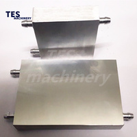 Échangeur de chaleur industriel en aluminium à tube liquide pour batterie de voiture électrique TES OEM personnalisée, épaisseur 12 mm, refroidissement à l'eau, niveau de sécurité élevé