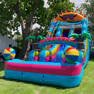 Tobogán Inflable <span class=keywords><strong>de</strong></span> Verano Sunshine Slide Hupfburg para Niños, Tobogán Acuático Inflable <span class=keywords><strong>de</strong></span> PVC <span class=keywords><strong>con</strong></span> <span class=keywords><strong>Piscina</strong></span> para Fiestas - Product Image 2