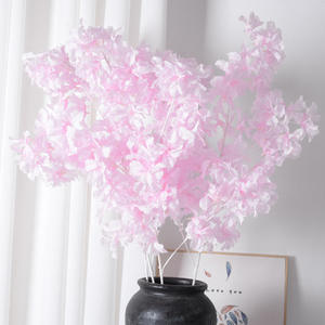 Venta Directa de Flores de Cerezo de Seda Realistas para Colgar en la Pared, Decoración de Techo para Bodas, Fondo Blanco Impermeable - Product Image 1