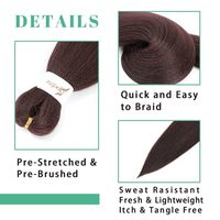 Extensions de cheveux synthétiques pré-étirées pour tresses africaines au crochet, 26 pouces, 90g, Jumbo