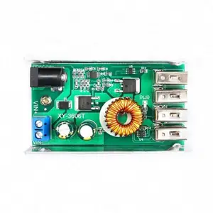 Module d'alimentation Buck DC-DC 9-36V à 5V convertisseur de régulateur basse tension transformateur 5A 25W Volt avec 4 ports USB pour téléphone