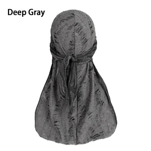 Vintage uomo turbante pirata 360 onda cotone angosciato Du Doo straccio lunga coda <span class=keywords><strong>Bandana</strong></span> Durag per gli uomini - Product Image 6