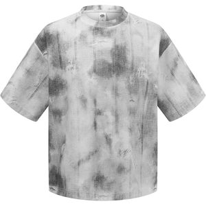 เสื้อยืดแขนสั้นผู้ชายลายมัดย้อม ผ้าฝ้าย 100% ถักทอ ระบายอากาศดี คอกลม สไตล์ลำลอง - Product Image 1