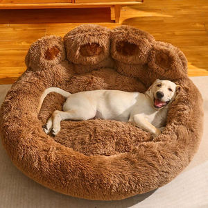 Waschbares Und Tragbares Haustierbett, Langes Plüschiges, Gemütliches Und Warmes Haustier-Sofabett In Bärenklauenform Für Den Winter - Product Image 5