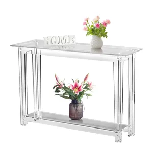 High Quality Modern Designer Clear Acrylic Console Table Living Room Furniture