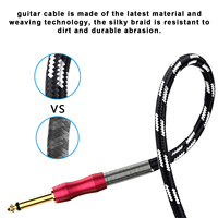 Cable de audio TS de 1/4 de pulgada OEM de fábrica, cable de conexión para guitarra, cable de audio de 6.35 mm a 6.35 mm, cable mono macho para bajo