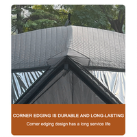 Tente de camping 210D en tissu Oxford, triple couche, coupe-vent, imperméable à la neige, structure en cube, design à moyeu, double porte, quatre saisons, ouverture rapide