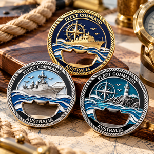 Custom Nautical Bottle Opener Challenge Coins 3D Relief Ship Lighthouse Enamel Corporate Commemorative Promotional Gifts - Product Image 1