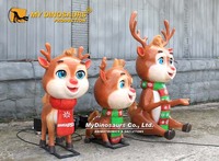 Benim DINO AA-196 3d robotik hayvan modeli sevimli ren geyiği Animatronic modeli