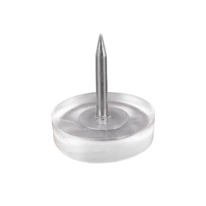 Poluoni Transparent Furniture Nails With Silicone <b>Pads</b> For Table <b>Chair</b> Stool Protection 24h Salt Spray Tested Nickel Plated - Product Image 2