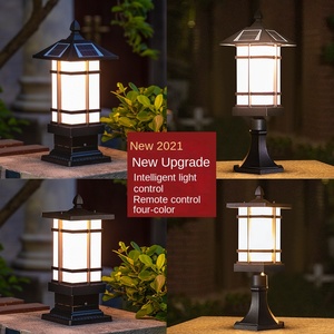 <b>Solar</b> Pillar Light LED Outdoor IP65 Warm White Acrylic Shade Aluminum Body 3500K <b>Garden</b> Path Lamp Decorative Bollard <b>Lantern</b> - Product Image 4
