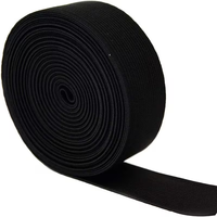 Rouleau de sangle élastique tricotée haute élasticité, bande élastique en polyester et caoutchouc pour la couture, accessoires pour vêtements et sangles de fitness