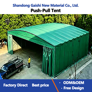 Tenda Industriale Retrattile su Misura con Doppia Copertura, Grande e Mobile, per Deposito Esterno e Officina, Direttamente dalla Fabbrica - Product Image 1