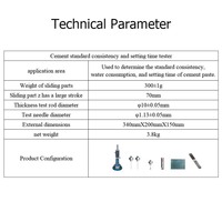 Appareil Vicat pour la mesure de la consistance standard du ciment, aiguille Vicat pour test de temps de prise du ciment