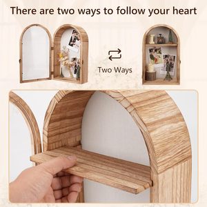 <span class=keywords><strong>Cornice</strong></span> Shadow Box con Ripiani Rimovibili, Grande Espositore Profondo per Bouquet da Matrimonio, Medaglie, Foto, Ricordi - Product Image 4