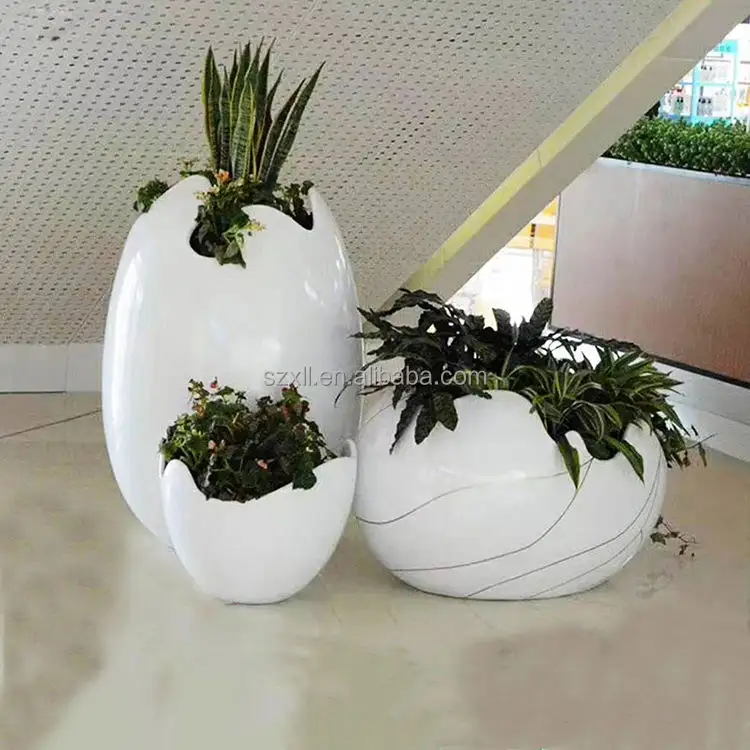 ガラス繊維フラワーポット高級ガーデン装飾花瓶クリエイティブデザイン