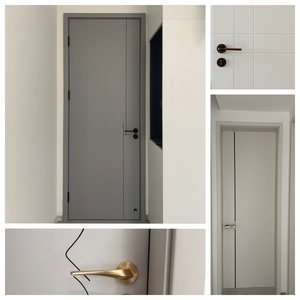 Puertas Modernas de HDF con Diseños Nuevos para Dormitorio, Modelos de Melamina para Interiores, Puerta de Madera Sólida para <span class=keywords><strong>Casa</strong></span> - Product Image 2