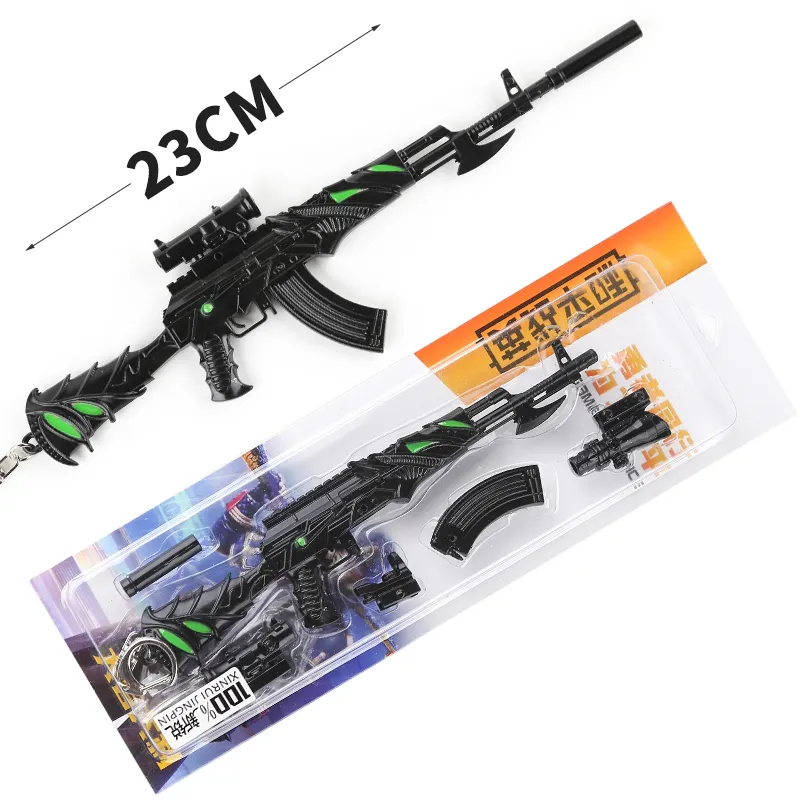 Lussuoso mini fucile in metallo modello di pistola portachiavi in lega giocattolo cosplay con portata 4/6/8 volte dalla produzione