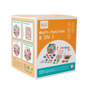Jouets éducatifs multifonctionnels en bois Montessori pour enfants, huit-en-un, avec jeu de frappe, d'association d'<span class=keywords><strong>animaux</strong></span> et de pêche, pour l'éveil et l'éducation précoce - Product Image 6