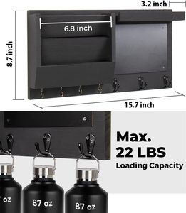 Porta Llaves De Pared <strong>Home</strong> <strong>Decor</strong> Wall Car House Entryway Fender <strong>Key</strong> Ring Organizer and Mail <strong>Key</strong> <strong>Hook</strong> Rack Holder With Shelf - Product Image 4