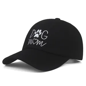 New DOG MOM Embroidered Adjustable golf Cap cotton adjustable Dad Hat solid baseball cap unisex