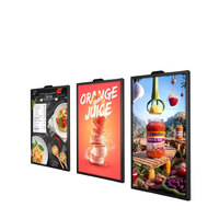 Layar Iklan Digital Gantung Komersial, Layar LCD Vertikal, Pemutar Media Android Smart WiFi, Papan Menu Elektronik
