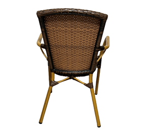Chaise de jardin en osier et rotin, nouveau, en plastique, <span class=keywords><strong>look</strong></span> de bambou, chaise de café d'extérieur, pour café et café - Product Image 4