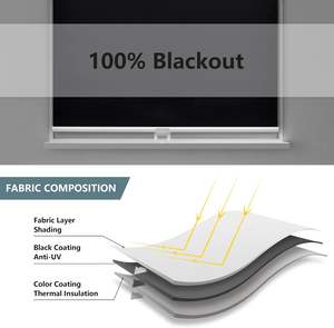 ظلال الأسطوانة اللاسلكية ستائر التعتيم لغرفة النوافذ ظلال ملفوفة مع نظام الربيع ، ظلال الحماية من فوق البنفسجية - Product Image 4