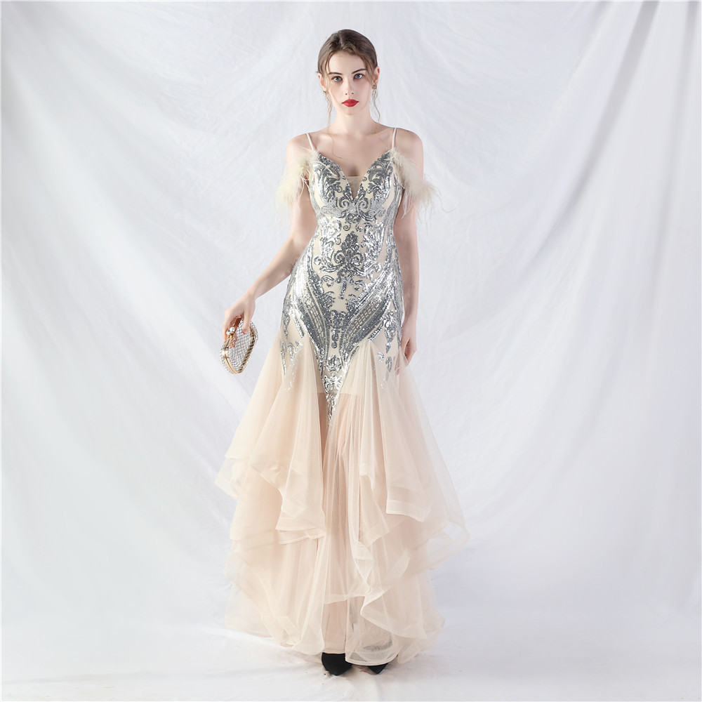 Shop African Elegant Night Dress - Sexy Party Sequin Dresses