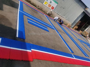 Suelo para Cancha de Baloncesto de Material <span class=keywords><strong>TPV</strong></span>, 12 Colores Estándar, 94% de Rebote de Pelota, Diseño Panorámico, Uso en Interiores/Exteriores, Personalizable - Product Image 3