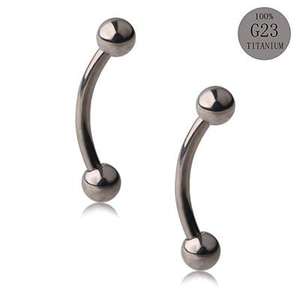 Nhẫn khuyên tai daith, khuyên mày, khuyên Prince Albert bằng titan Gaby 16G G23 ASTM-F136, ren ngoài, trang sức body piercing - Product Image 3