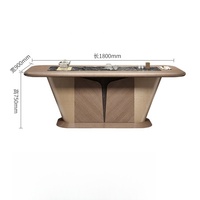 Bureau table de bureau nouvelle lumière luxe en bois massif bureau de patron en cuir vente populaire