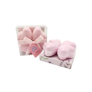 Conjunto de bombas de banho bebê bolha de coração, conjunto de bombas de banho bebê feitas de cor orgânica colorido