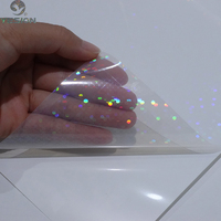 Vente en gros A3 A4 jet d'encre imprimable holographique point clair feuille d'autocollant vinyle personnalisé étanche hologramme autocollant