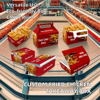 Boîte à emporter de restauration rapide personnalisée en Offre Spéciale Emballage de poulet frit jetable Matériau de qualité alimentaire Nouilles en feuille de laminage mat
