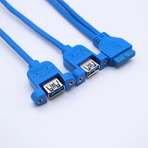 เมนบอร์ด 20 พินพร้อมสายต่อขยาย USB 3.0 แบบคู่พร้อมอะแดปเตอร์สำหรับเคสคอมพิวเตอร์ - Product Image 1